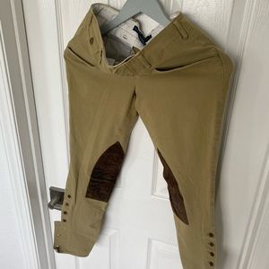Ralph Lauren Blue Label Women’s Jodphur Riding 3/4 Pants. Suede patches. Sz 6